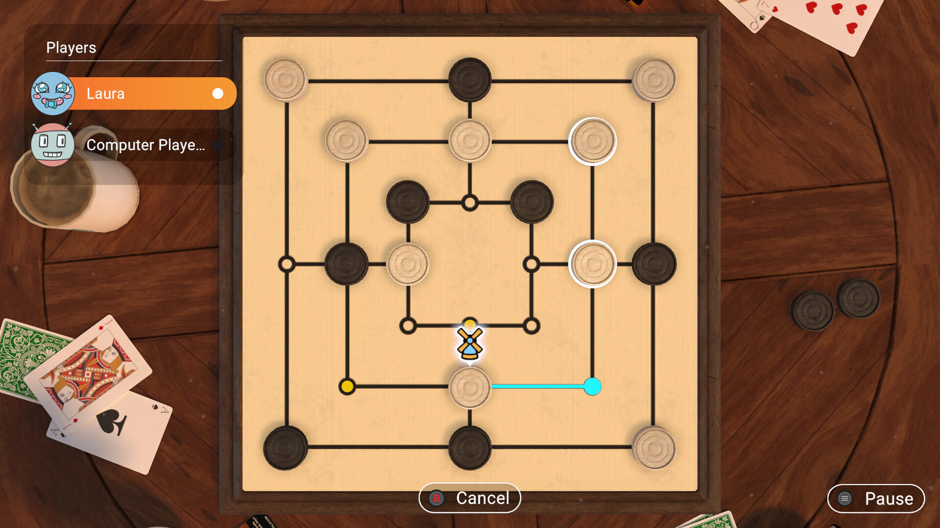 Backgammon + Checkers + Mills screenshot 1