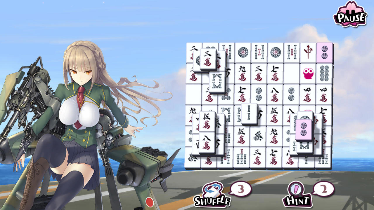 Bishoujo Battle Mahjong Solitaire screenshot 1