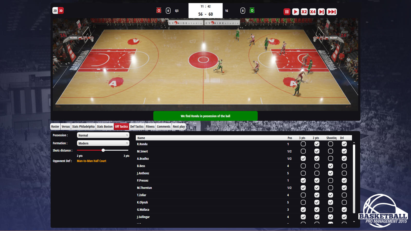 Basketball Pro Management 2015 screenshot 3
