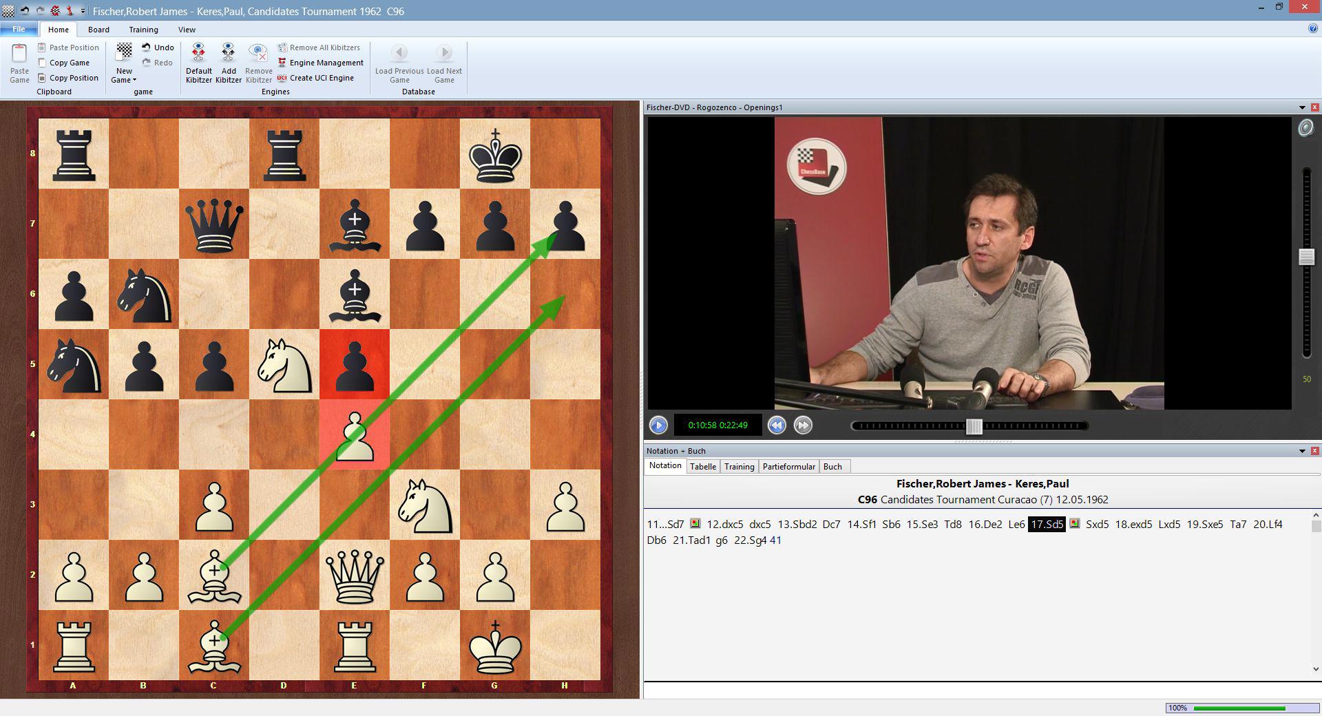 Fritz 14: Master Class Volume 1, Bobby Fischer screenshot 2