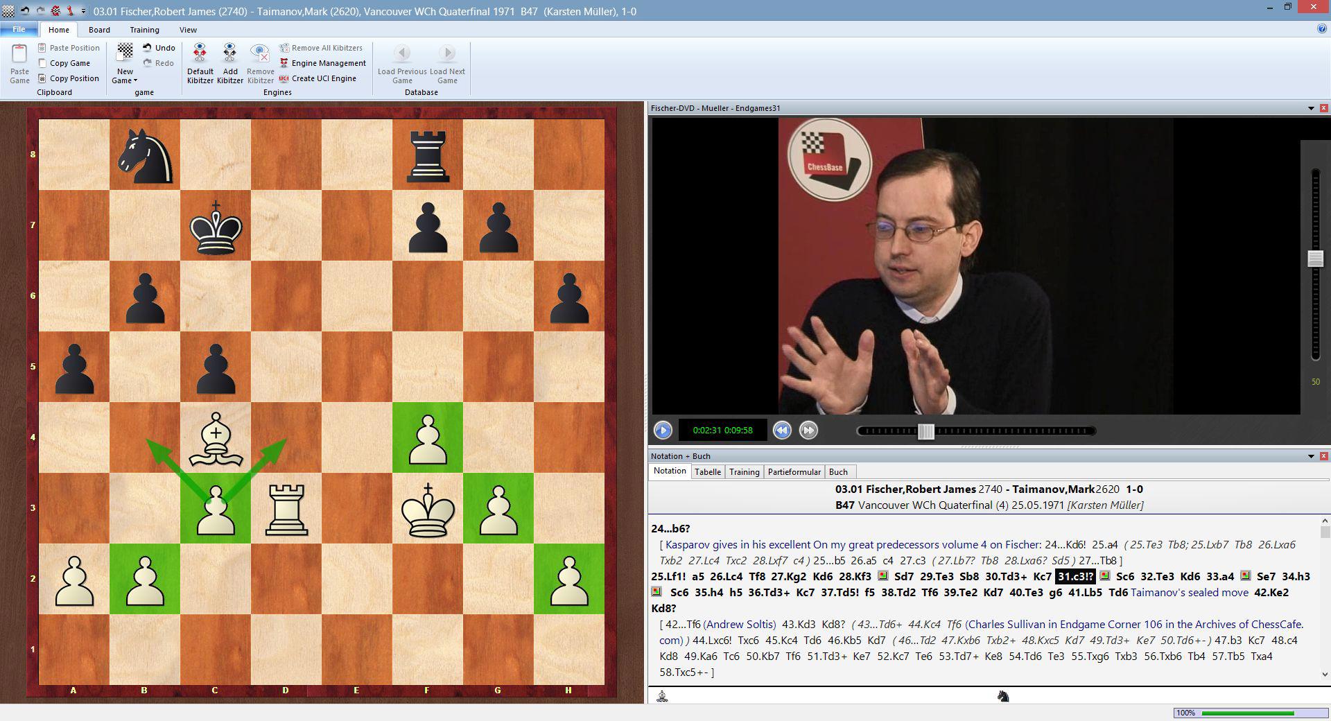 Fritz 14: Master Class Volume 1, Bobby Fischer screenshot 3