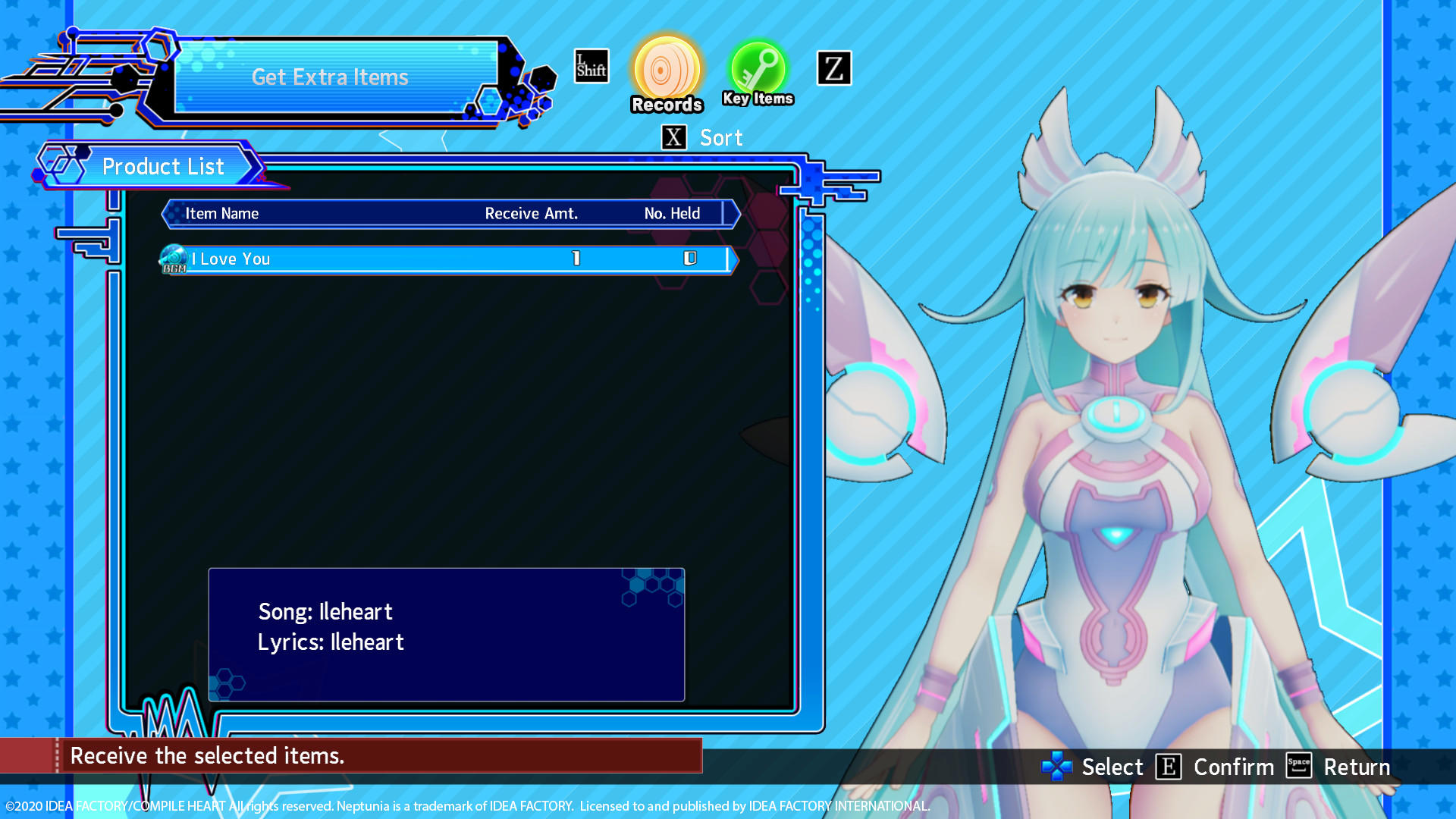 Neptunia Virtual Stars - In-game BGM: Ileheart - "I Love You" screenshot 1