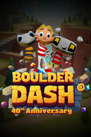BOULDER DASH 40th Anniversary cover art