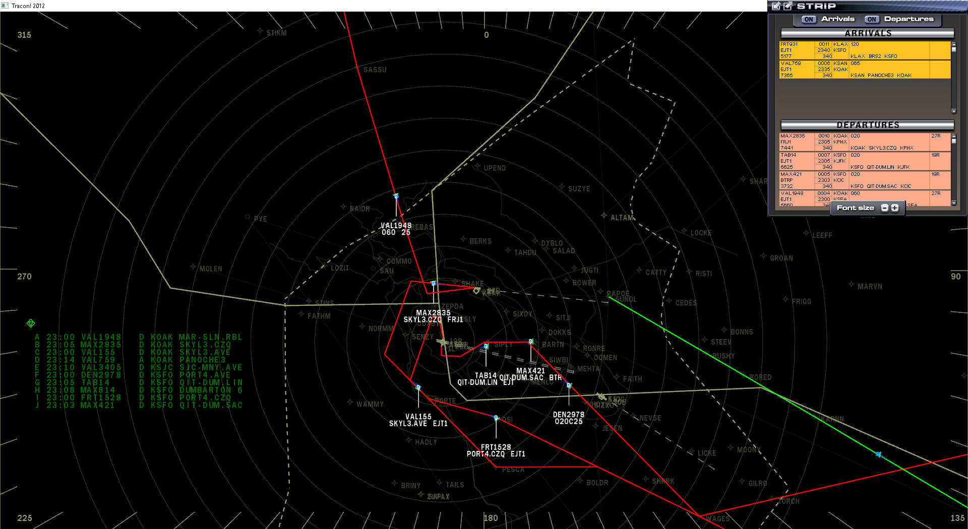 Tracon!2012:SE - NorCal Sector screenshot 2